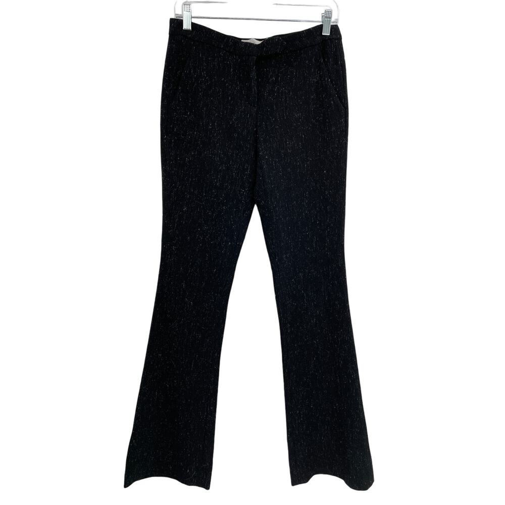A.L.C.  Virgin Wool Blend Black White Speckled Bootcut Trousers Pants 2